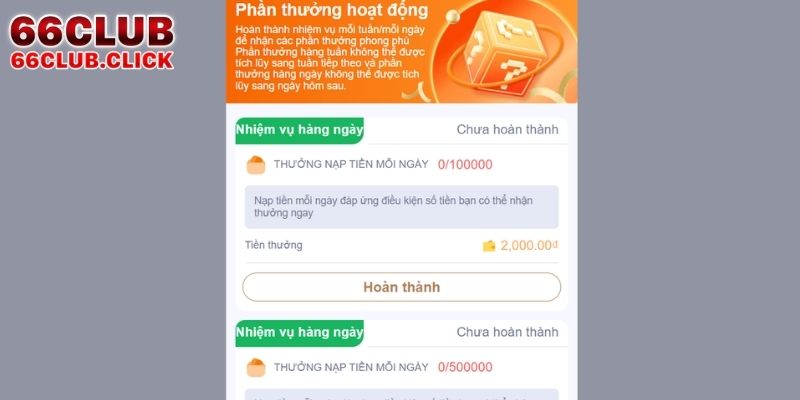Ưu đãi hoàn trả nền tảng dành cho hội viên